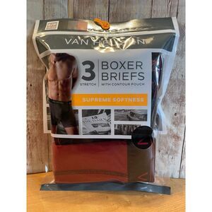 Van Heusen Men's Boxer Briefs Small 3-Pack With Contour Pouch Supreme Softness